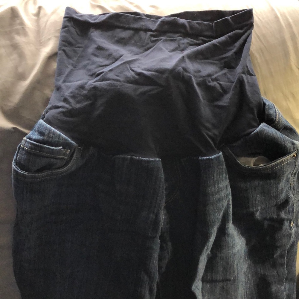 Blue jean Maternity Capris pants